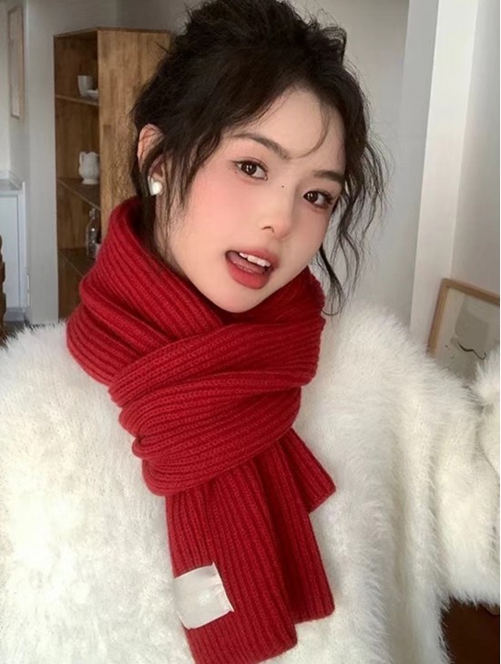 Warm Knitted Wool Soft Scarf 